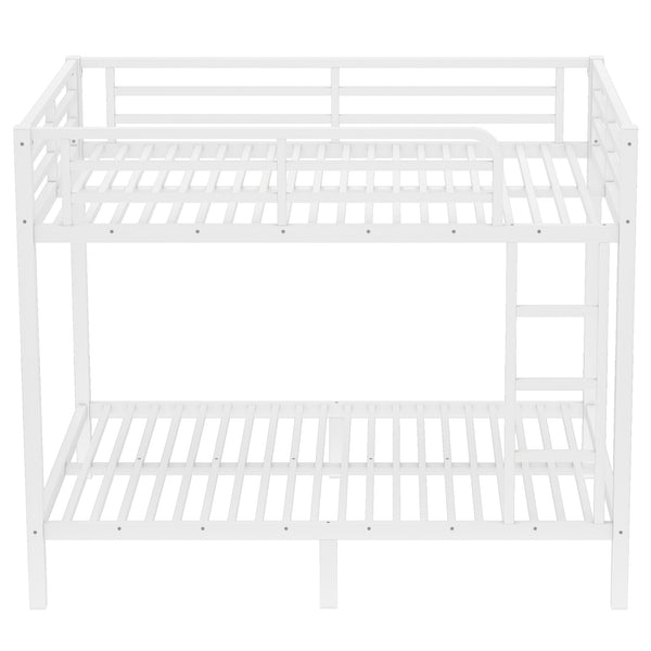 English Elm Metal Full over Full Bunk Bed Sturdy Steel Frame for Teens & Adults, Space-Saving, Noise-Reduced Design W1580P329015