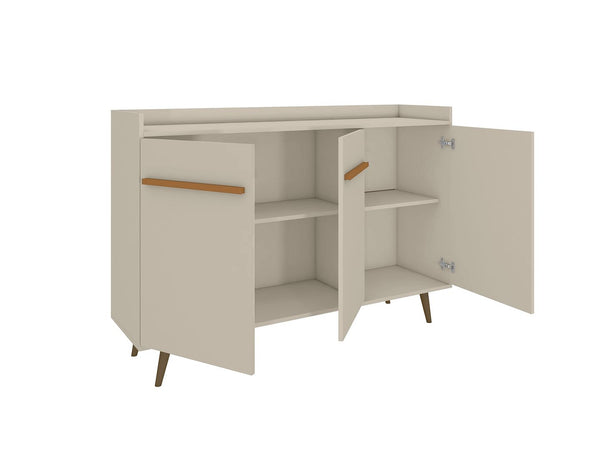 Manhattan Comfort Bradley Mid-Century Modern Buffet Stand/ Sideboard Off White 230BMC1