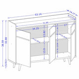 Manhattan Comfort Bradley Mid-Century Modern Buffet Stand/ Sideboard White 230BMC6