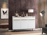 Manhattan Comfort Bradley Mid-Century Modern Buffet Stand/ Sideboard White 230BMC6