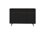 Manhattan Comfort Bradley Mid-Century Modern Buffet Stand/ Sideboard Black 230BMC8