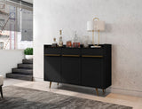 Manhattan Comfort Bradley Mid-Century Modern Buffet Stand/ Sideboard Black 230BMC8