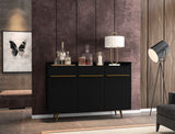 Manhattan Comfort Bradley Mid-Century Modern Buffet Stand/ Sideboard Black 230BMC8