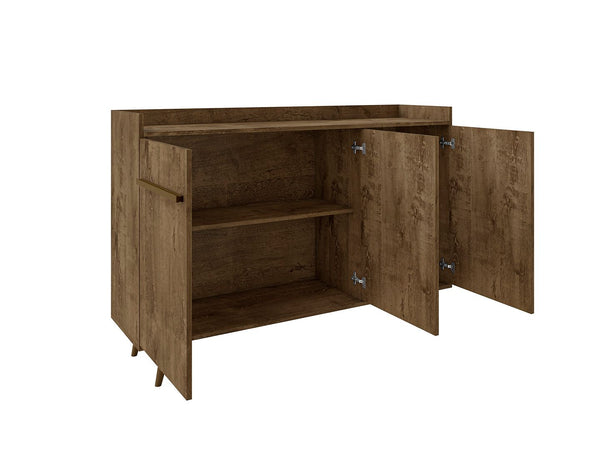 Manhattan Comfort Bradley Mid-Century Modern Buffet Stand/ Sideboard Rustic Brown 230BMC9
