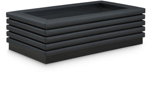 Rory Black Vegan Leather Coffee Table 230Black-CT Meridian Furniture