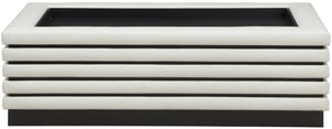 Rory Cream Vegan Leather Coffee Table 230Cream-CT Meridian Furniture