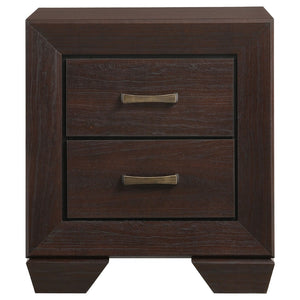 English Elm Warwick Queen Bedroom Set with Leatherette Headboard in Modern Cocoa Finish B062S00750