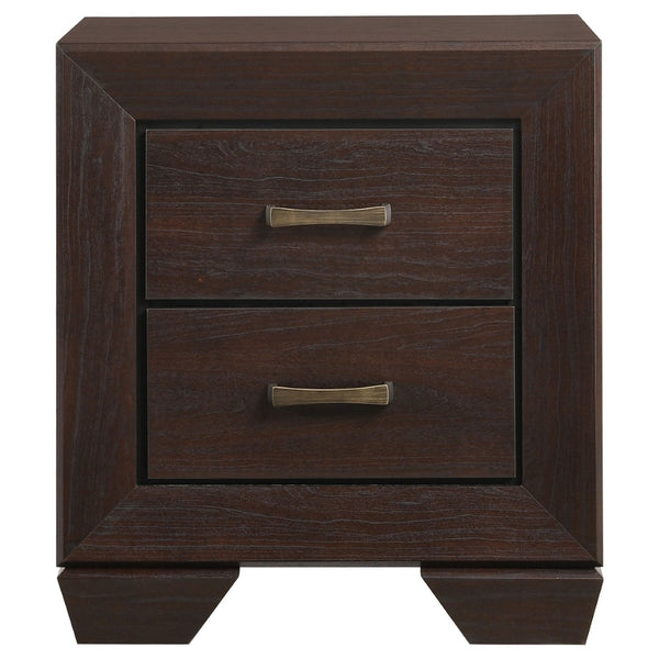 English Elm Warwick Queen Bedroom Set with Leatherette Headboard in Modern Cocoa Finish B062S00750