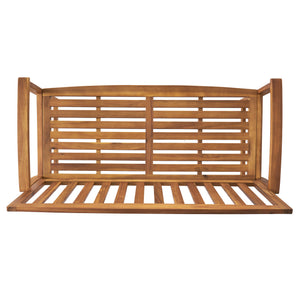 English Elm Christopher Knight Home® - LOJA Bench - Acacia Wood Outdoor Bench with Ergonomic Curved Backrest, Durable Stable Construction Teak 57495.00ACA