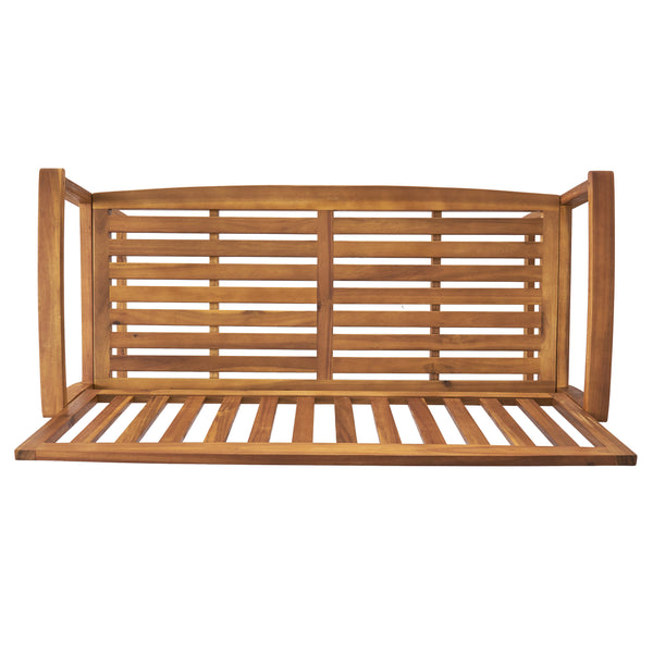 English Elm Christopher Knight Home® - LOJA Bench - Acacia Wood Outdoor Bench with Ergonomic Curved Backrest, Durable Stable Construction Teak 57495.00ACA