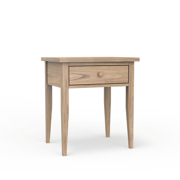 Alpine Furniture Palmer Nightstand: Timeless Shaker Style With Graceful Craftsmanship For Your Elegant Bedroom Retreat Natural Solid Rubberwood & Pine + Mindy Veneer 2311-02-alpine
