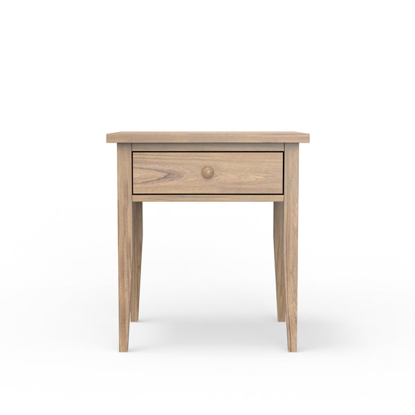 Alpine Furniture Palmer Nightstand: Timeless Shaker Style With Graceful Craftsmanship For Your Elegant Bedroom Retreat Natural Solid Rubberwood & Pine + Mindy Veneer 2311-02-alpine