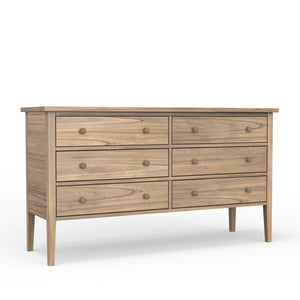 Alpine Furniture Palmer Dresser - Timeless Shaker Style With Graceful Craftsmanship For A Beautiful Bedroom Retreat Natural Solid Rubberwood & Pine + Mindy Veneer 2311-03-alpine