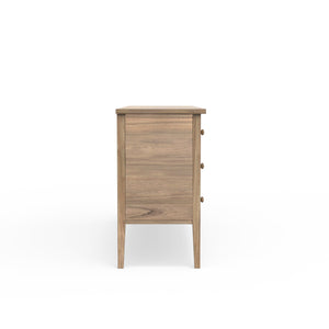 Alpine Furniture Palmer Dresser - Timeless Shaker Style With Graceful Craftsmanship For A Beautiful Bedroom Retreat Natural Solid Rubberwood & Pine + Mindy Veneer 2311-03-alpine