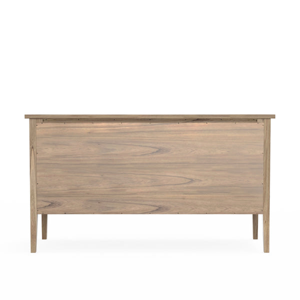 Alpine Furniture Palmer Dresser - Timeless Shaker Style With Graceful Craftsmanship For A Beautiful Bedroom Retreat Natural Solid Rubberwood & Pine + Mindy Veneer 2311-03-alpine