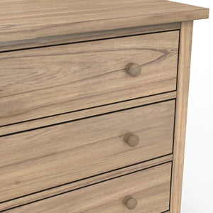 Alpine Furniture Palmer Dresser - Timeless Shaker Style With Graceful Craftsmanship For A Beautiful Bedroom Retreat Natural Solid Rubberwood & Pine + Mindy Veneer 2311-03-alpine