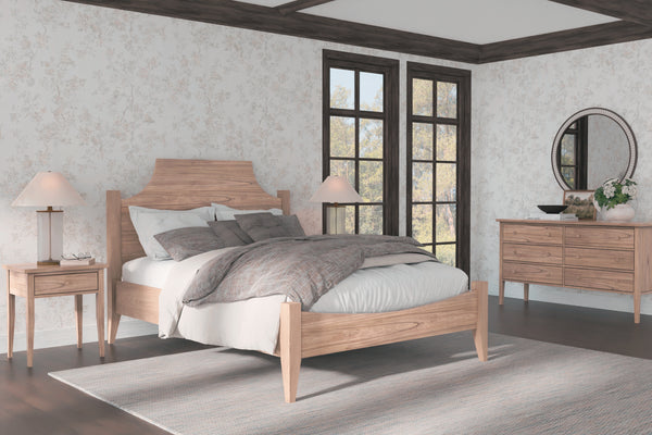 Alpine Furniture Palmer Standard King Bed - Timeless Shaker Style With Elegant Craftsmanship For A Beautiful Bedroom Natural Solid Rubberwood & Pine + Mindy Veneer 2311-ek-alpine