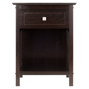 Winsome Wood Marcel 1-drawer Accent Table With Slatted Sides – Versatile Nightstand & Coffee Table In Dark Finish Coffee Solid ,Composite Wood 23117-winsome-wood