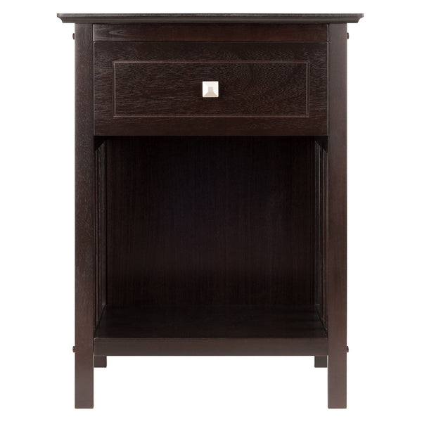 Winsome Wood Marcel 1-drawer Accent Table With Slatted Sides – Versatile Nightstand & Coffee Table In Dark Finish Coffee Solid ,Composite Wood 23117-winsome-wood