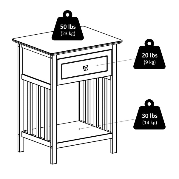 Winsome Wood Marcel 1-drawer Accent Table With Slatted Sides – Versatile Nightstand & Coffee Table In Dark Finish Coffee Solid ,Composite Wood 23117-winsome-wood