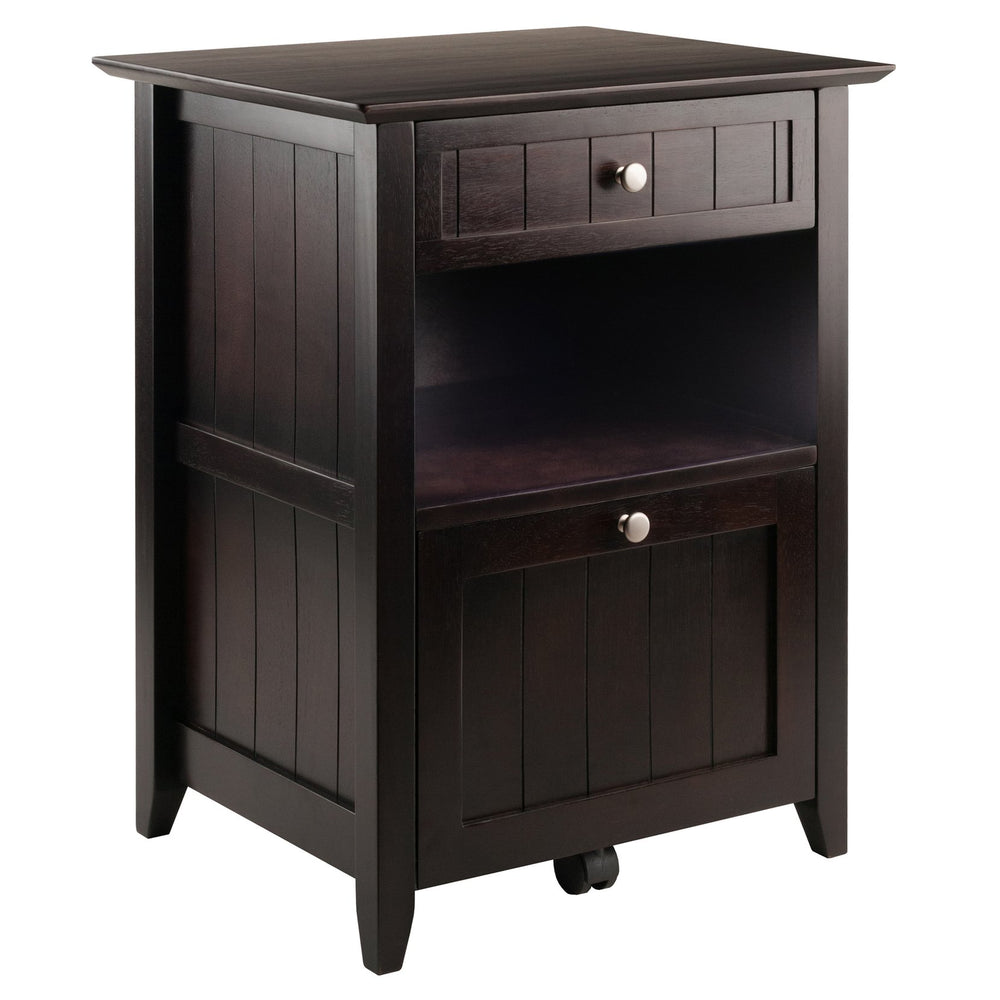 Winsome Wood Burke Home Office File Cabinet In Dark Coffee - Stylish Storage Solution With Versatile Design Coffee Solid ,Composite Wood 23119-winsome-wood