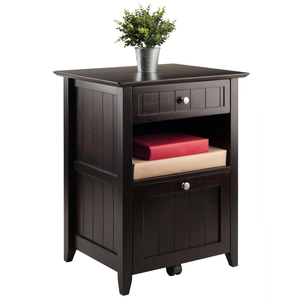 Winsome Wood Burke Home Office File Cabinet In Dark Coffee - Stylish Storage Solution With Versatile Design Coffee Solid ,Composite Wood 23119-winsome-wood