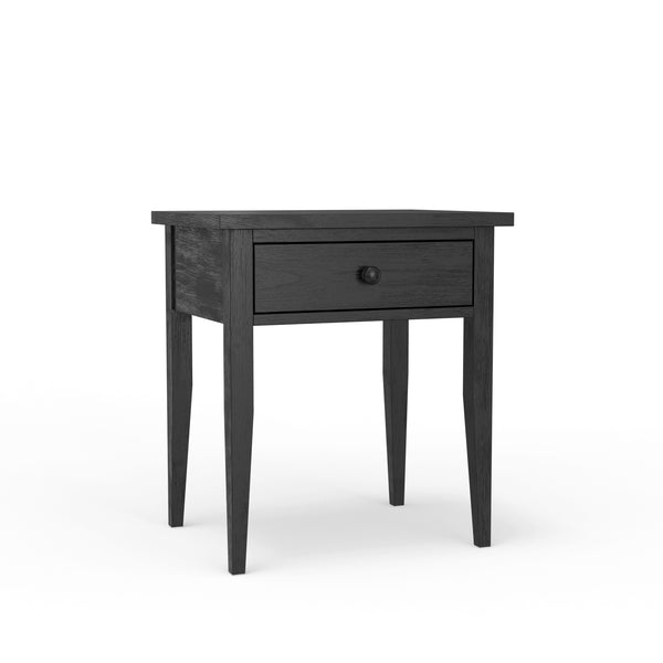 Alpine Furniture Palmer Nightstand: Timeless Shaker Style With Graceful Craftsmanship For Your Elegant Bedroom Retreat Black Solid Rubberwood & Pine + Mindy Veneer 2311blk-02-alpine