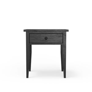 Alpine Furniture Palmer Nightstand: Timeless Shaker Style With Graceful Craftsmanship For Your Elegant Bedroom Retreat Black Solid Rubberwood & Pine + Mindy Veneer 2311blk-02-alpine
