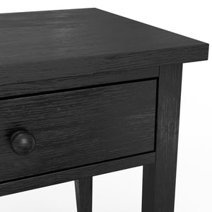 Alpine Furniture Palmer Nightstand: Timeless Shaker Style With Graceful Craftsmanship For Your Elegant Bedroom Retreat Black Solid Rubberwood & Pine + Mindy Veneer 2311blk-02-alpine