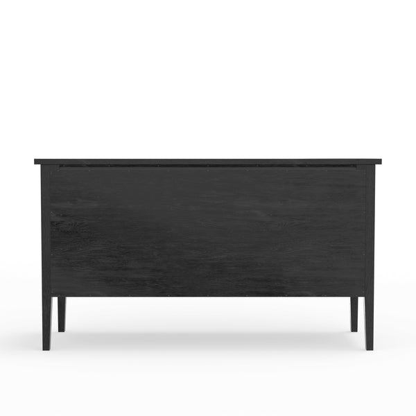 Alpine Furniture Palmer Dresser - Timeless Shaker Style With Graceful Craftsmanship For A Beautiful Bedroom Retreat Black Solid Rubberwood & Pine + Mindy Veneer 2311blk-03-alpine