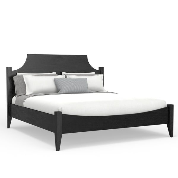Alpine Furniture Palmer Standard King Bed - Timeless Shaker Style With Elegant Craftsmanship For A Beautiful Bedroom Black Solid Rubberwood & Pine + Mindy Veneer 2311blk-ek-alpine