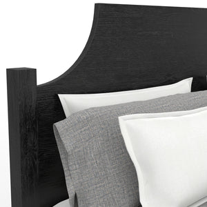 Alpine Furniture Palmer Standard King Bed - Timeless Shaker Style With Elegant Craftsmanship For A Beautiful Bedroom Black Solid Rubberwood & Pine + Mindy Veneer 2311blk-ek-alpine