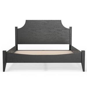 Alpine Furniture Palmer Standard King Bed - Timeless Shaker Style With Elegant Craftsmanship For A Beautiful Bedroom Black Solid Rubberwood & Pine + Mindy Veneer 2311blk-ek-alpine