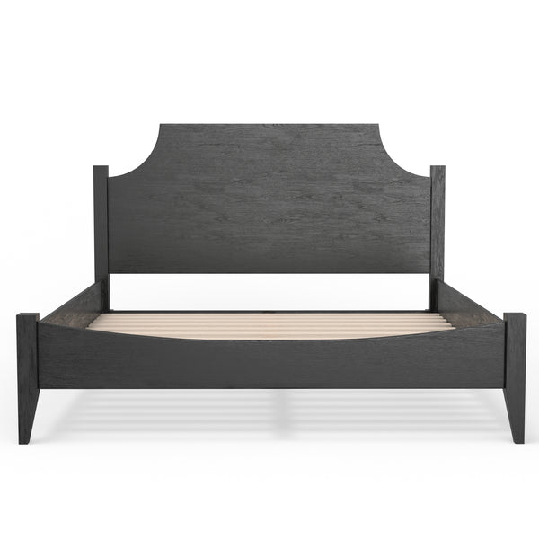 Alpine Furniture Palmer Standard King Bed - Timeless Shaker Style With Elegant Craftsmanship For A Beautiful Bedroom Black Solid Rubberwood & Pine + Mindy Veneer 2311blk-ek-alpine