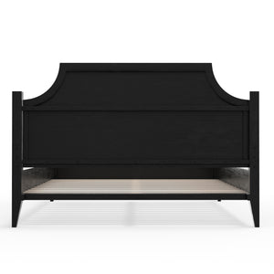 Alpine Furniture Palmer Standard King Bed - Timeless Shaker Style With Elegant Craftsmanship For A Beautiful Bedroom Black Solid Rubberwood & Pine + Mindy Veneer 2311blk-ek-alpine
