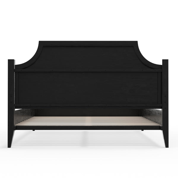 Alpine Furniture Palmer Standard King Bed - Timeless Shaker Style With Elegant Craftsmanship For A Beautiful Bedroom Black Solid Rubberwood & Pine + Mindy Veneer 2311blk-ek-alpine