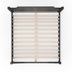 Alpine Furniture Palmer Standard King Bed - Timeless Shaker Style With Elegant Craftsmanship For A Beautiful Bedroom Black Solid Rubberwood & Pine + Mindy Veneer 2311blk-ek-alpine