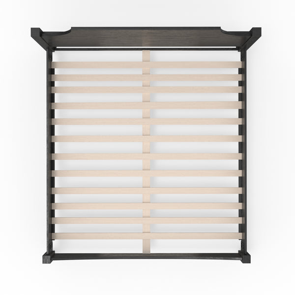 Alpine Furniture Palmer Standard King Bed - Timeless Shaker Style With Elegant Craftsmanship For A Beautiful Bedroom Black Solid Rubberwood & Pine + Mindy Veneer 2311blk-ek-alpine