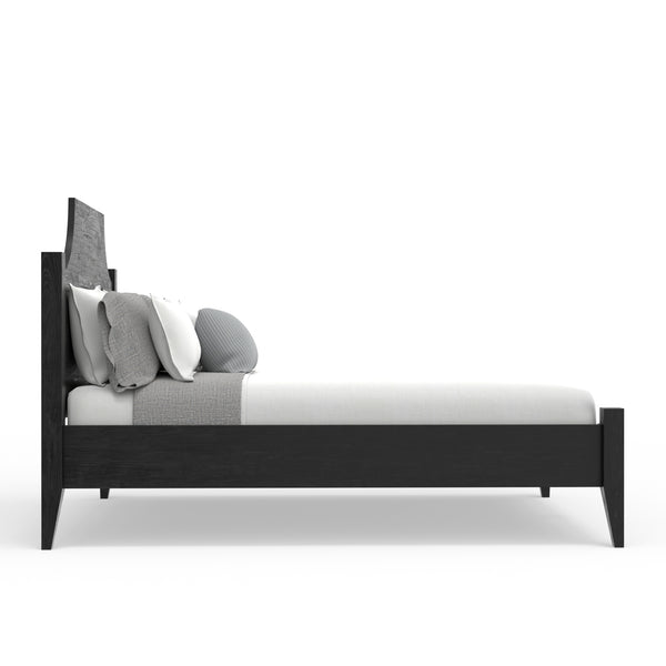 Alpine Furniture Palmer Standard King Bed - Timeless Shaker Style With Elegant Craftsmanship For A Beautiful Bedroom Black Solid Rubberwood & Pine + Mindy Veneer 2311blk-q-alpine