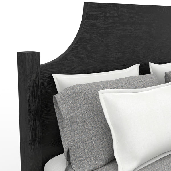 Alpine Furniture Palmer Standard King Bed - Timeless Shaker Style With Elegant Craftsmanship For A Beautiful Bedroom Black Solid Rubberwood & Pine + Mindy Veneer 2311blk-q-alpine