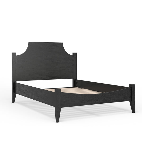 Alpine Furniture Palmer Standard King Bed - Timeless Shaker Style With Elegant Craftsmanship For A Beautiful Bedroom Black Solid Rubberwood & Pine + Mindy Veneer 2311blk-q-alpine