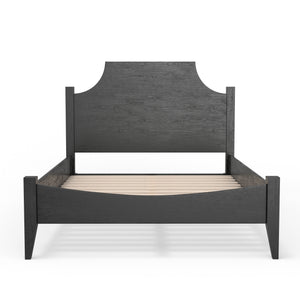 Alpine Furniture Palmer Standard King Bed - Timeless Shaker Style With Elegant Craftsmanship For A Beautiful Bedroom Black Solid Rubberwood & Pine + Mindy Veneer 2311blk-q-alpine