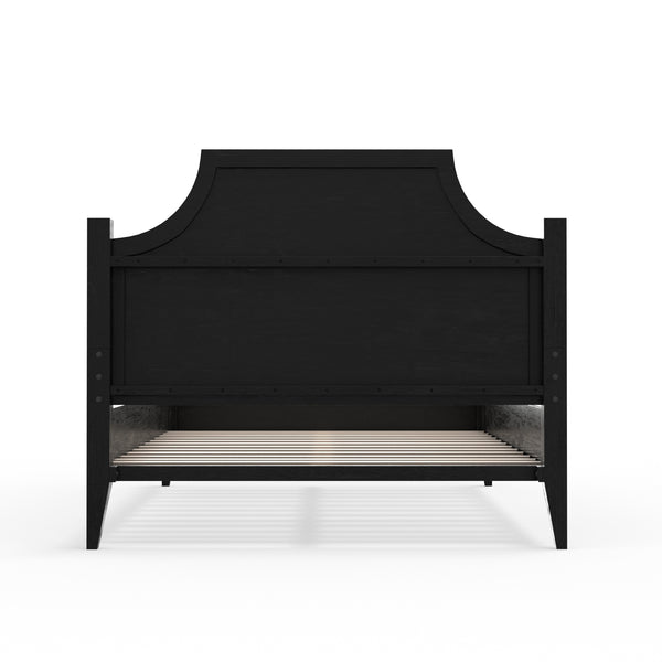 Alpine Furniture Palmer Standard King Bed - Timeless Shaker Style With Elegant Craftsmanship For A Beautiful Bedroom Black Solid Rubberwood & Pine + Mindy Veneer 2311blk-q-alpine