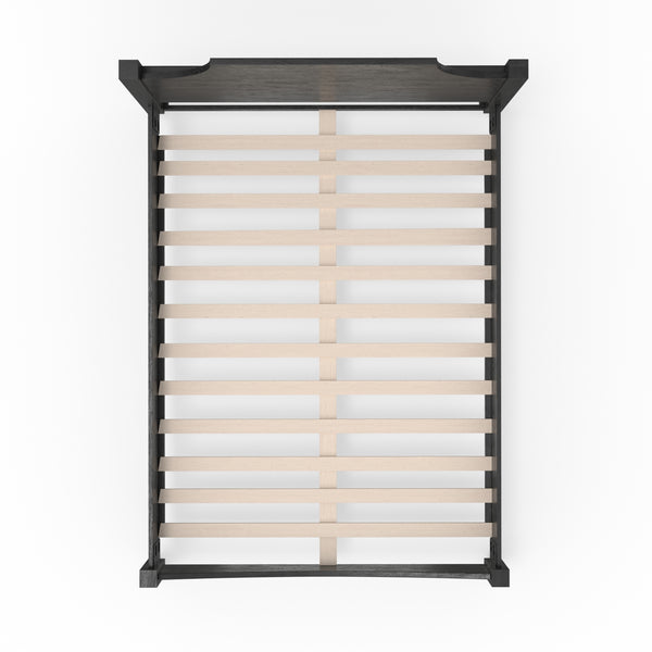 Alpine Furniture Palmer Standard King Bed - Timeless Shaker Style With Elegant Craftsmanship For A Beautiful Bedroom Black Solid Rubberwood & Pine + Mindy Veneer 2311blk-q-alpine