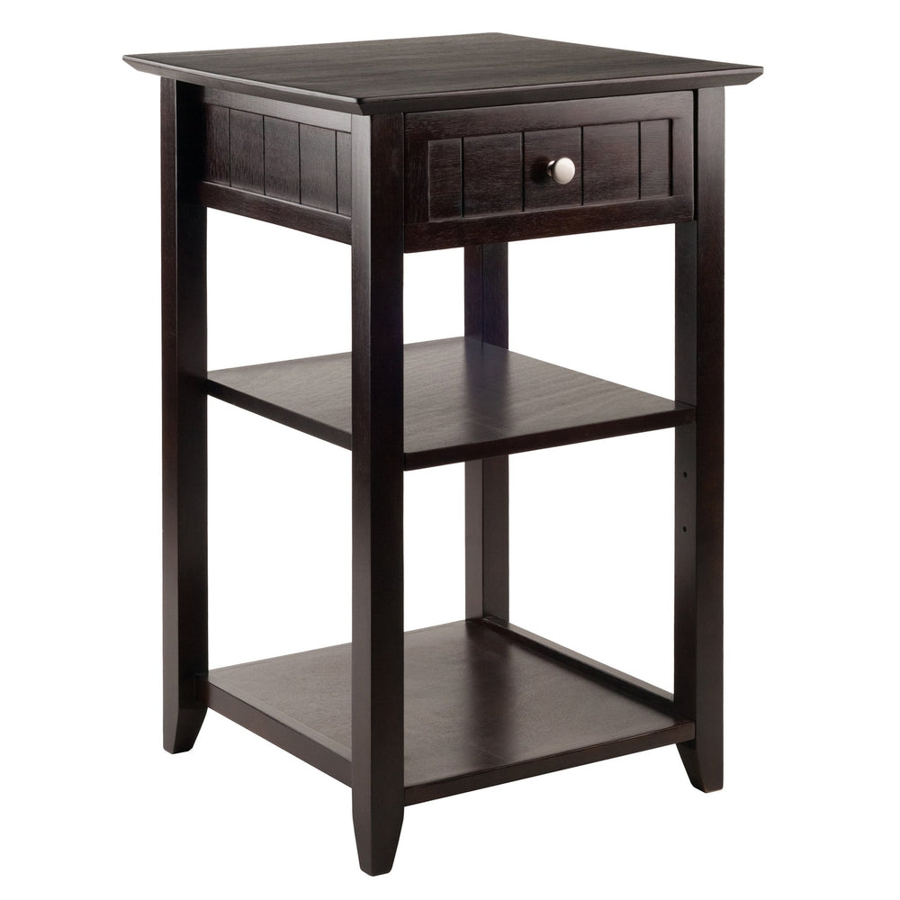 Winsome Wood Burke Home Office Printer Stand In Dark Coffee - Stylish, Adjustable Storage With Cottage Charm Coffee Solid ,Composite Wood 23121-winsome-wood