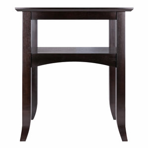 Winsome Wood Camden Accent Table In Rich Coffee Finish – Elegant Solid Wood Design With Functional Shelf Space Coffee Solid ,Composite Wood 23122-winsome-wood