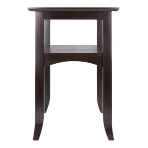Winsome Wood Camden Accent Table In Rich Coffee Finish – Elegant Solid Wood Design With Functional Shelf Space Coffee Solid ,Composite Wood 23122-winsome-wood