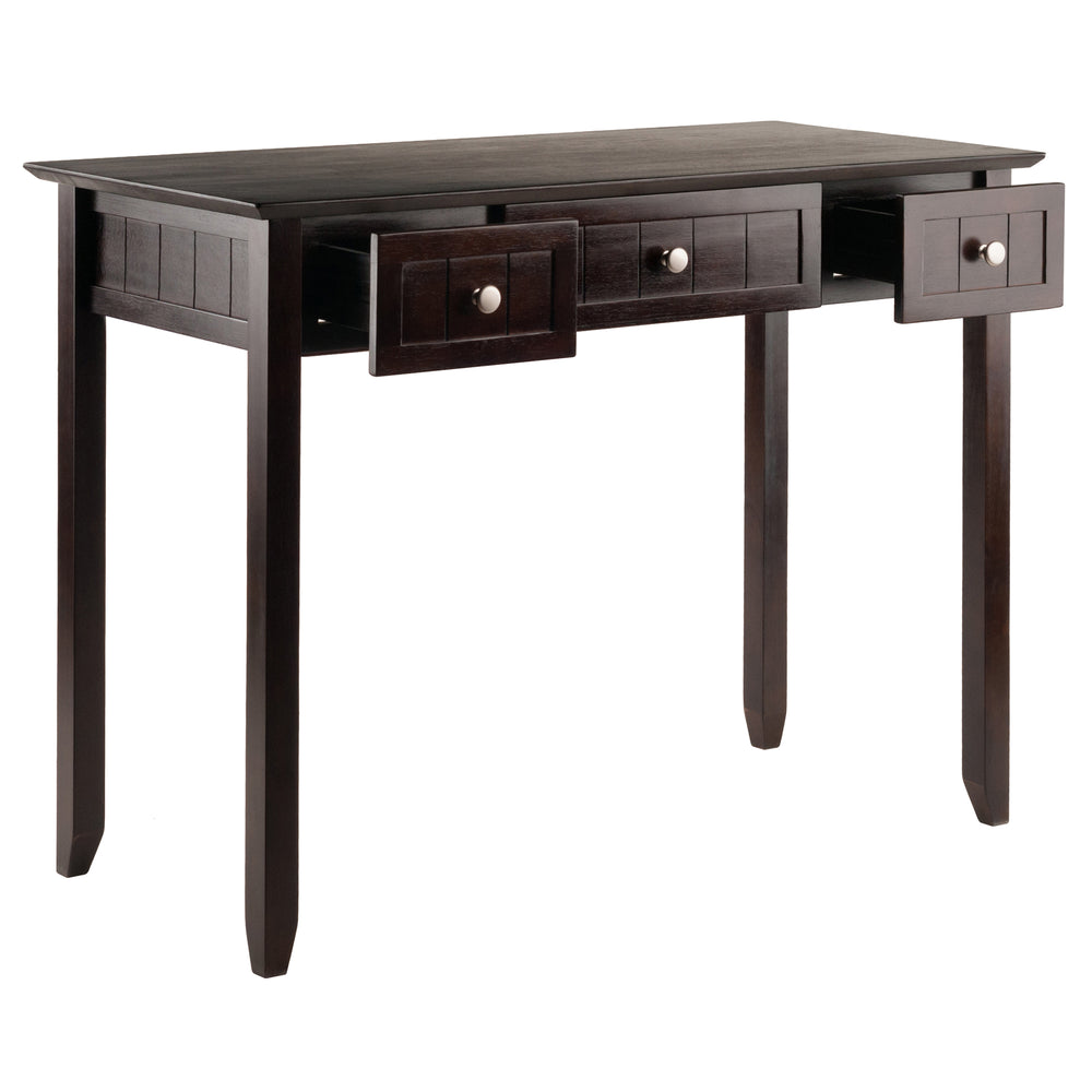 Winsome Wood Burke Home Office Writing Desk In Dark Coffee – Stylish, Versatile Design With Ample Storage & Space Coffee Solid ,Composite Wood 23147-winsome-wood