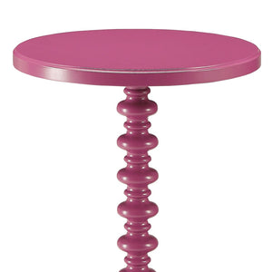 English Elm Purple Accent Table - Whimsical Round Design With Sturdy Pedestal Base For Stylish Living Spaces B062P209055-GIGA