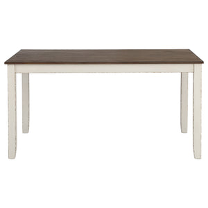 English Elm Ebers 7-Piece Chestnut & Vintage Vanilla Dining Set with Upholstered Chairs, Rustic Two-Tone Charm B062P345389